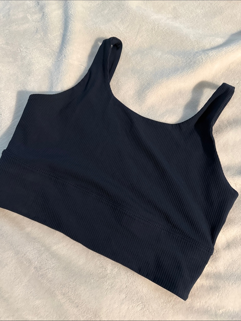 Nike Black Ribbed Cropped Tank